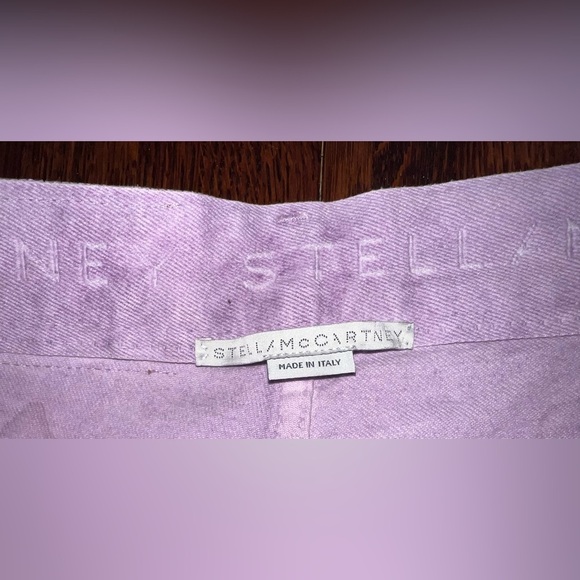 STELLA MCCARTNEY Purple Recycrom Wide Leg Jeans in Lilac Purple Size 25 - Picture 10 of 12